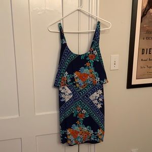 Maeve size 4 blue and flowery shirt dress